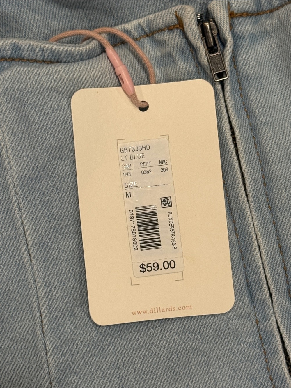 Light Wash Denim Halter Mini Dress - Picture 4 of 5